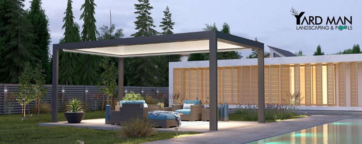 Automated Pergola New Electric Motorize System For Outdoor