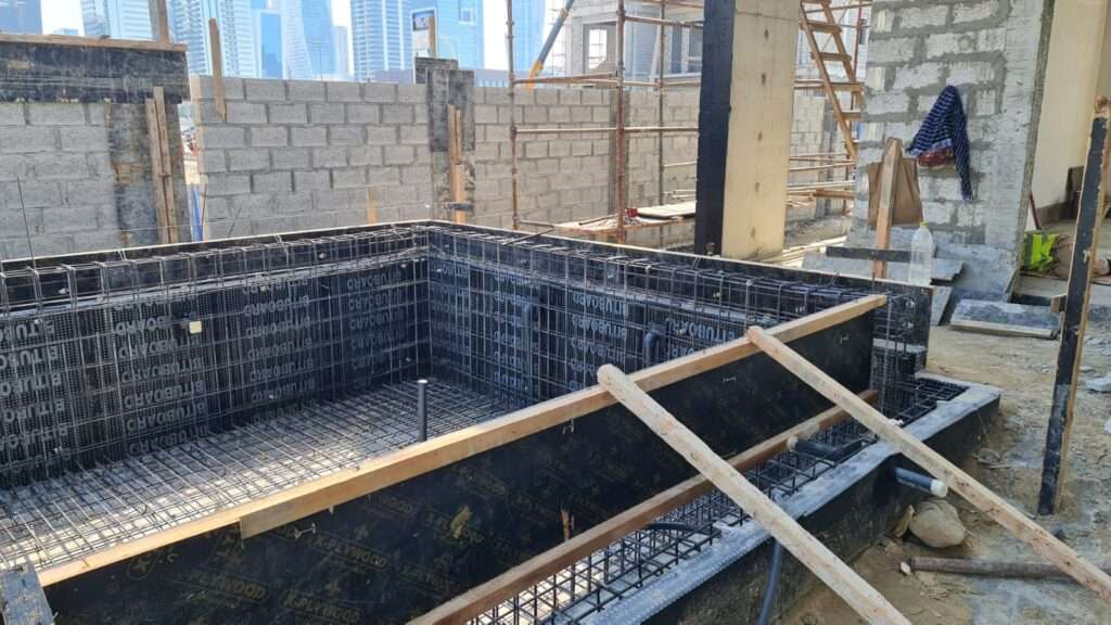 Swimming Pool Builders in Dubai
Construction of infinity Swimming Pool to JMBT property investment with SCALE consultant