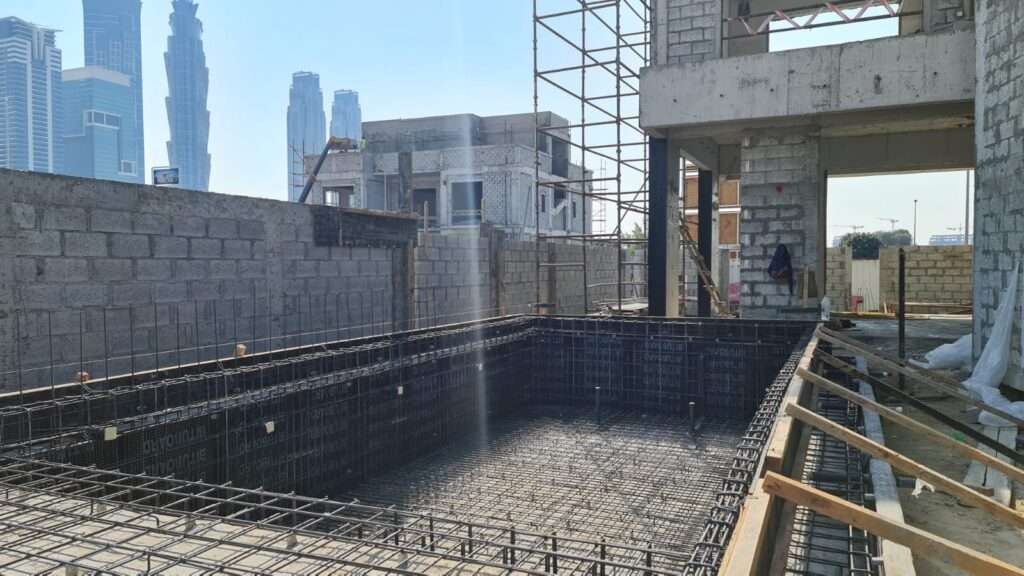 Swimming Pool Builders in Dubai
Construction of infinity Swimming Pool to JMBT property investment with SCALE consultant