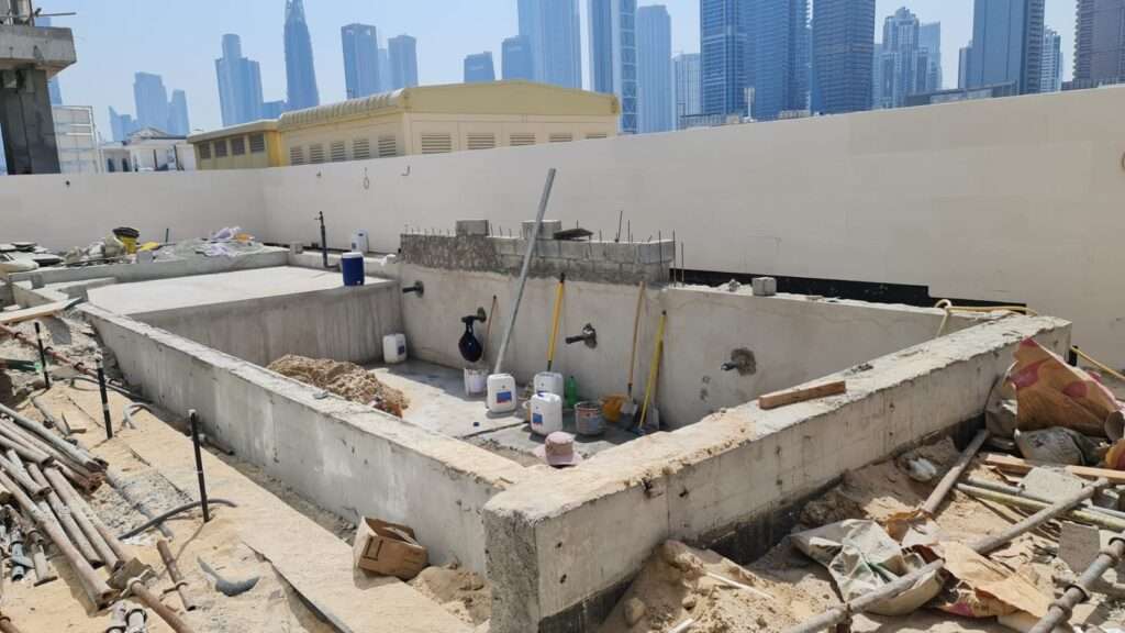 Swimming Pool Construction at JMBT, Dubai