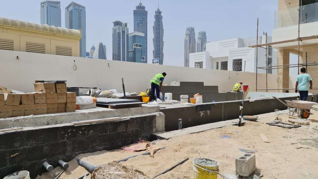 Villa Infinity Pool Design Construction at Jumeirah Dubai 