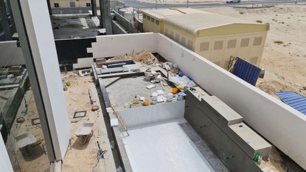 Villa Infinity Pool Design Construction at Jumeirah Dubai 