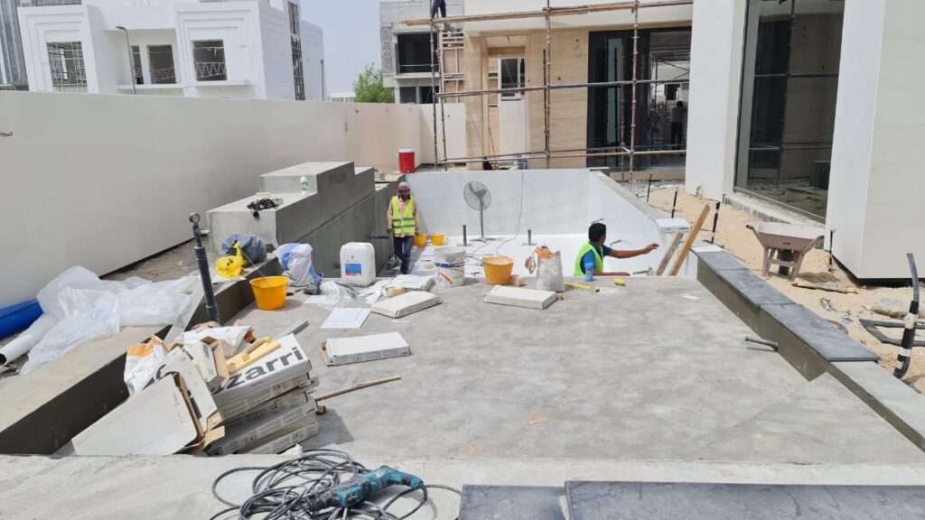 Villa Infinity Pool Design Construction at Jumeirah Dubai 