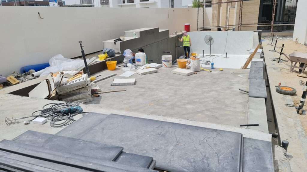 Villa Infinity Pool Design Construction at Jumeirah Dubai 