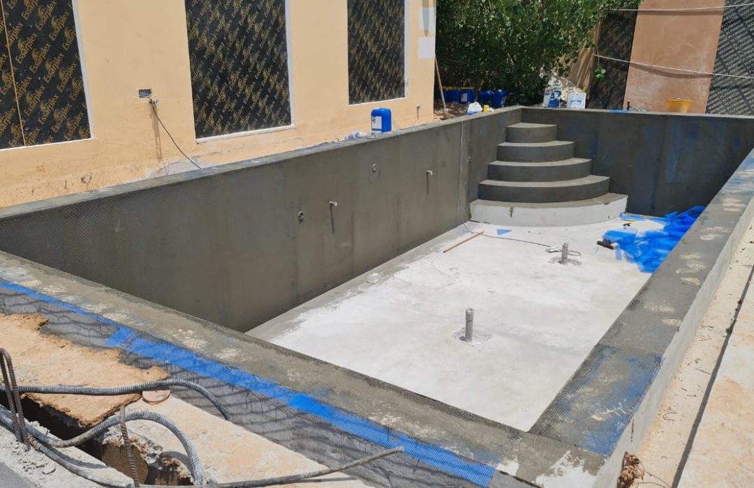 Beautiful Backyard Pool and Landscape Construction in Jumeirah golf estates Dubai